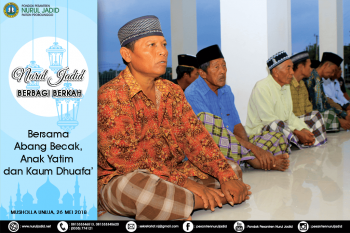 Nurul Jadid berbagi berkah bersama abang tukang becak, kaum dhuafa' dan anak yatim
