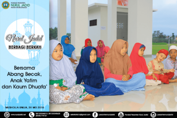 Nurul Jadid berbagi berkah bersama abang tukang becak, kaum dhuafa' dan anak yatim