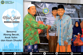 Nurul Jadid berbagi berkah bersama abang tukang becak, kaum dhuafa' dan anak yatim