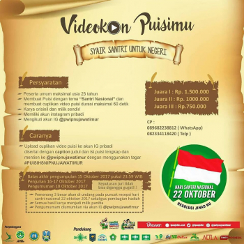 hari santri nasional 2017 nurul jadid lomba video puisi