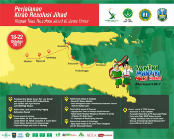 hari santri nasional 2017 nurul jadid rute kirab resolusi jihad