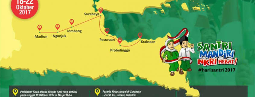 hari santri nasional 2017 nurul jadid rute kirab resolusi jihad
