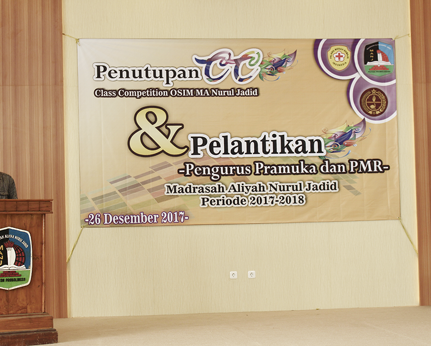 Pelantikan Pramuka dan PMR MA Nurul Jadid