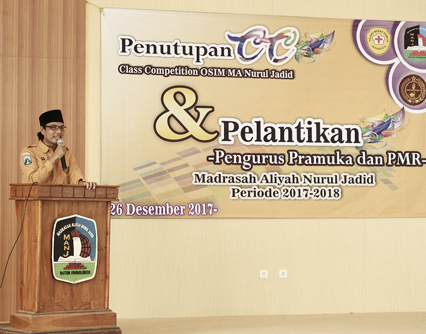 Pelantikan Pramuka dan PMR MA Nurul Jadid