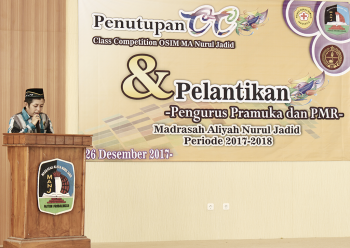 Pelantikan Pramuka dan PMR MA Nurul Jadid