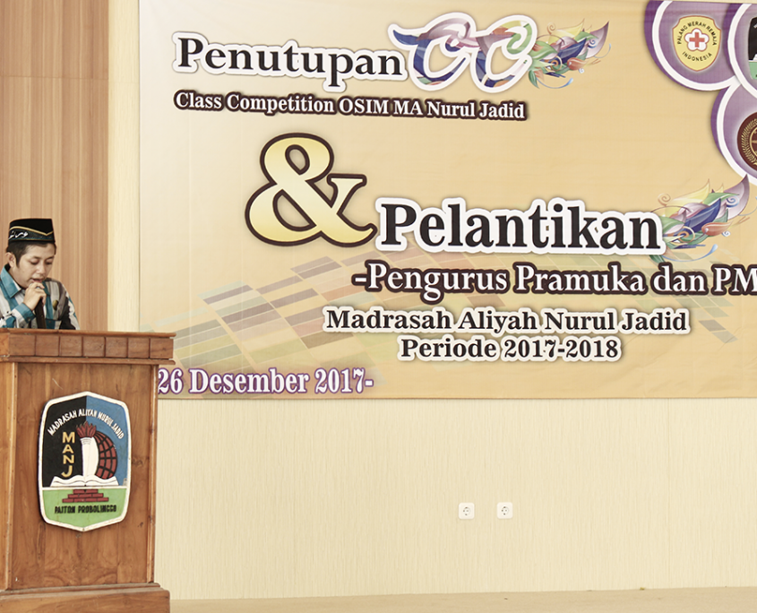 Pelantikan Pramuka dan PMR MA Nurul Jadid