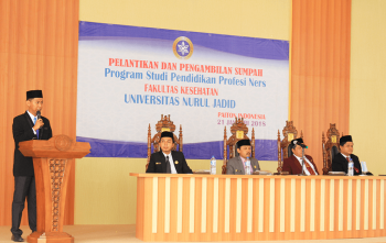 Pelantikan dan Pengambilan Sumpah Ners Universitas Nurul Jadid Fakultas Kesehatan