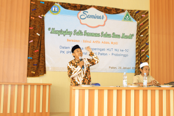 Seminar Memperingati HUT NU ke 92 oleh IPPNU NJ
