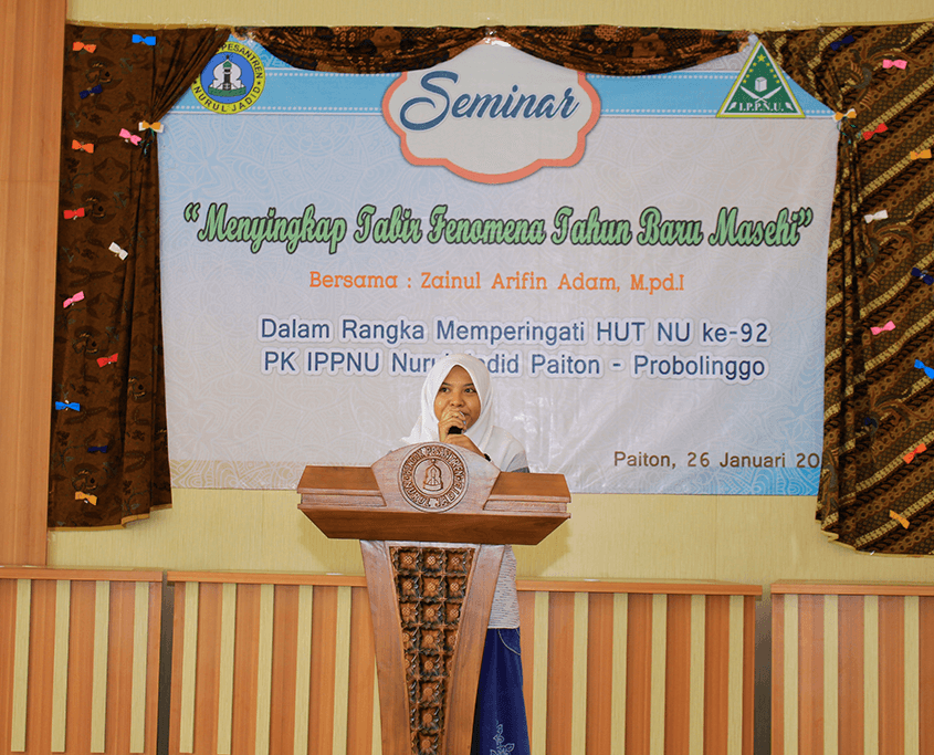 Seminar Memperingati HUT NU ke 92 oleh IPPNU NJ
