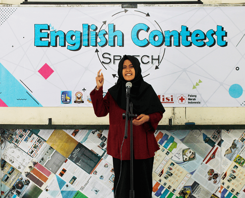 Gebyar Olimpiade SMANJ@ Lomba English Contest Speech