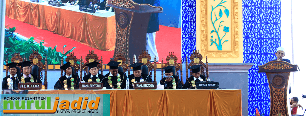 Unuja Adakan Acara Senat Terbuka, KH. Zuhri Zaini Nuturkan Tugas Pokok Seseorang Didup di Dunia