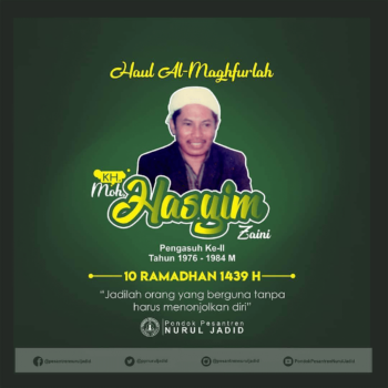 Kata mutiara Alm. KH. Moh. Hasyim Zaini
