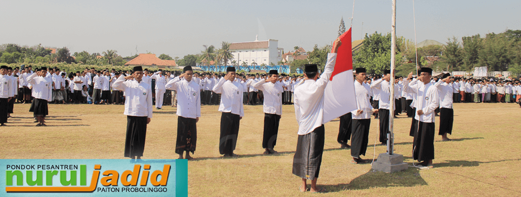Hari Santri Nasional, Sang Saka Merah Putih Berkibar di Lapangan PP. Nurul Jadid