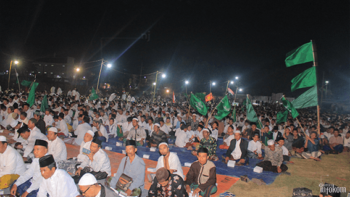 Potret suasana ramai dan meriahnya acara Peringatan Maulid Nabi Muhammad SAW 1441 H