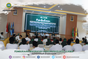 Pembukaan Madrasah Kader NU di PP. Nurul Jadid