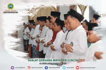 Shalat Gerhana Matahari di PP. Nurul Jadid