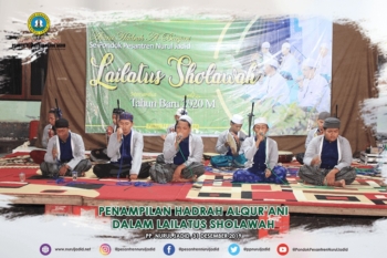Penampilan Hadrah alqur'ani dalam acara Lailatus Sholawah