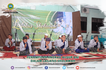 Penampilan Hadrah alqur'ani dalam acara Lailatus Sholawah