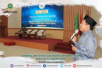 Bimbingan teknis Laundry dan Mahrom Biro Kepesantrenan