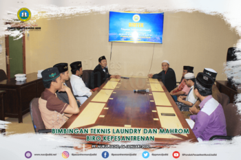 Bimbingan teknis Laundry dan Mahrom Biro Kepesantrenan