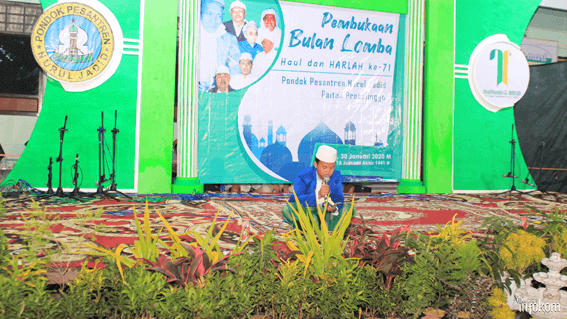 Tampak Nabilul Fiqri saat melantkan surat Al-a'la di atas pentas