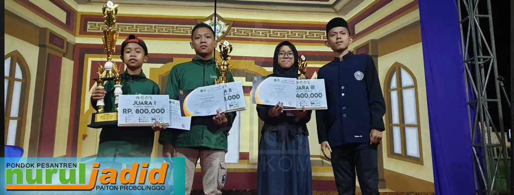 Juara 1 & 2 Lomba Cerita Berbahasa Arab se-Nasional, Sukses Diraih Santri PP. Nurul Jadid