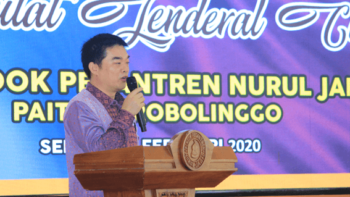 Konsulat Jenderal China di Surabaya, Gu Jinggi. Saat menyampaikan sambutan