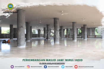 Potret perkembangan masjid jami' nurul jadid dari lantai 2