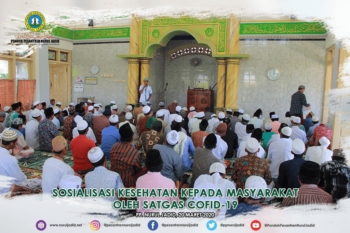 Sosialisasi Kesehatan kepada Masyarakat oleh Satgas Covid-19 di Masjid Miftahur Rahman, Grinting