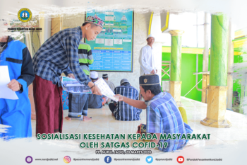 Sosialisasi Kesehatan kepada Masyarakat oleh Satgas Covid-19 di Masjid Miftahur Rahman, Grinting