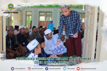 Sosialisasi Kesehatan kepada Masyarakat oleh Satgas Covid-19 di Masjid Miftahur Rahman, Grinting