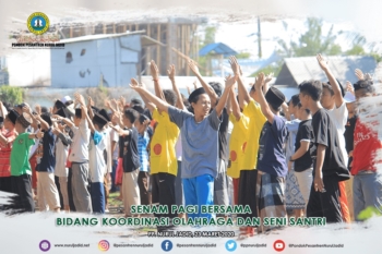 Senam Pagi Bersama oleh Bidang Koordinasi Olahraga dan Seni Santri (BKOSS)