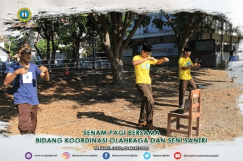 Senam Pagi Bersama oleh Bidang Koordinasi Olahraga dan Seni Santri (BKOSS)