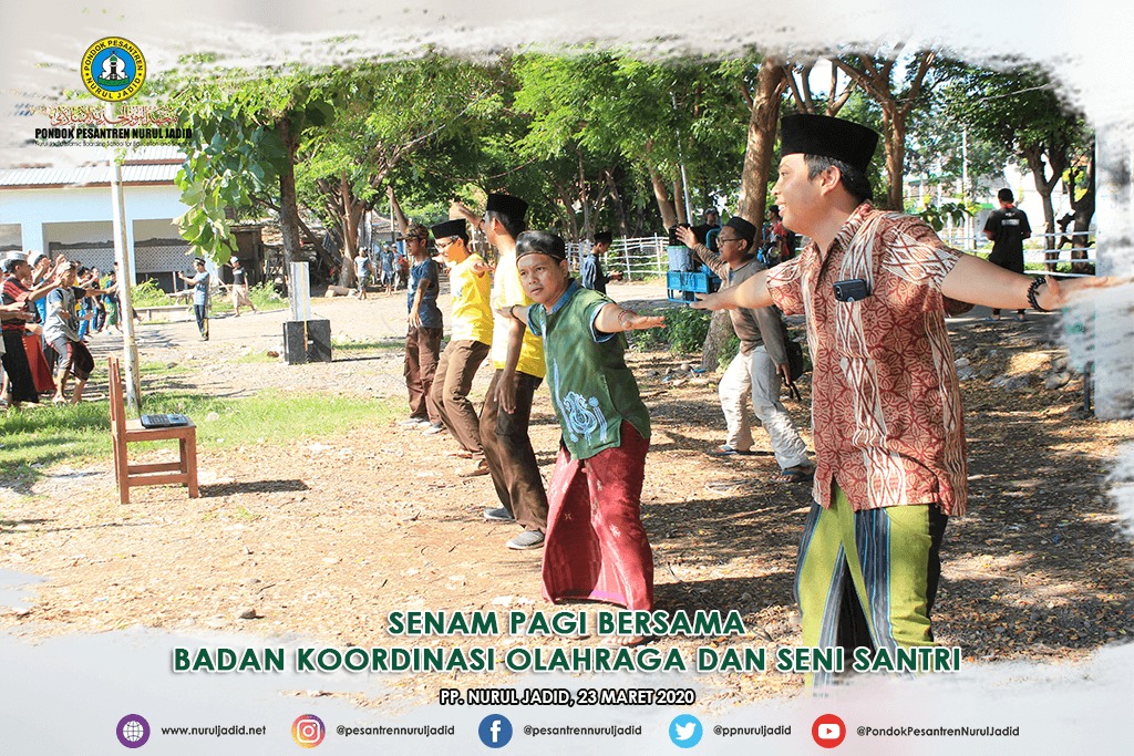 Senam Pagi Bersama oleh Badan Koordinasi Olahraga dan Seni Santri (BKOSS)