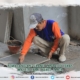 Pemasangan Granit Lantai di Teras Masjid Jami' Nurul Jadid