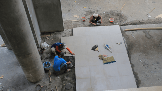  Pemasangan  Keramik  Granit tambah Kesan Indah Masjid Jami 