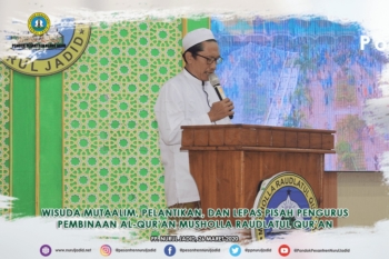 Wisuda Mutaalim, Pelantikan, dan Lepas Pisah Pengurus Pembinaan Alqur'an Musholla Raudlatul Qur'an